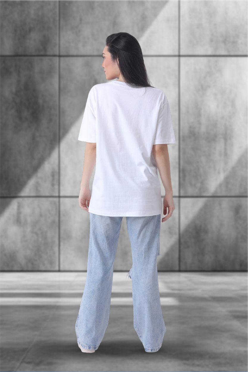 Dot Dot Goose Tee – Unisex White Mischief