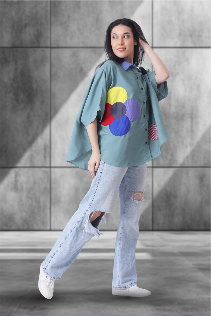 Patch Party Oversized Shirt – Unisex Artwear