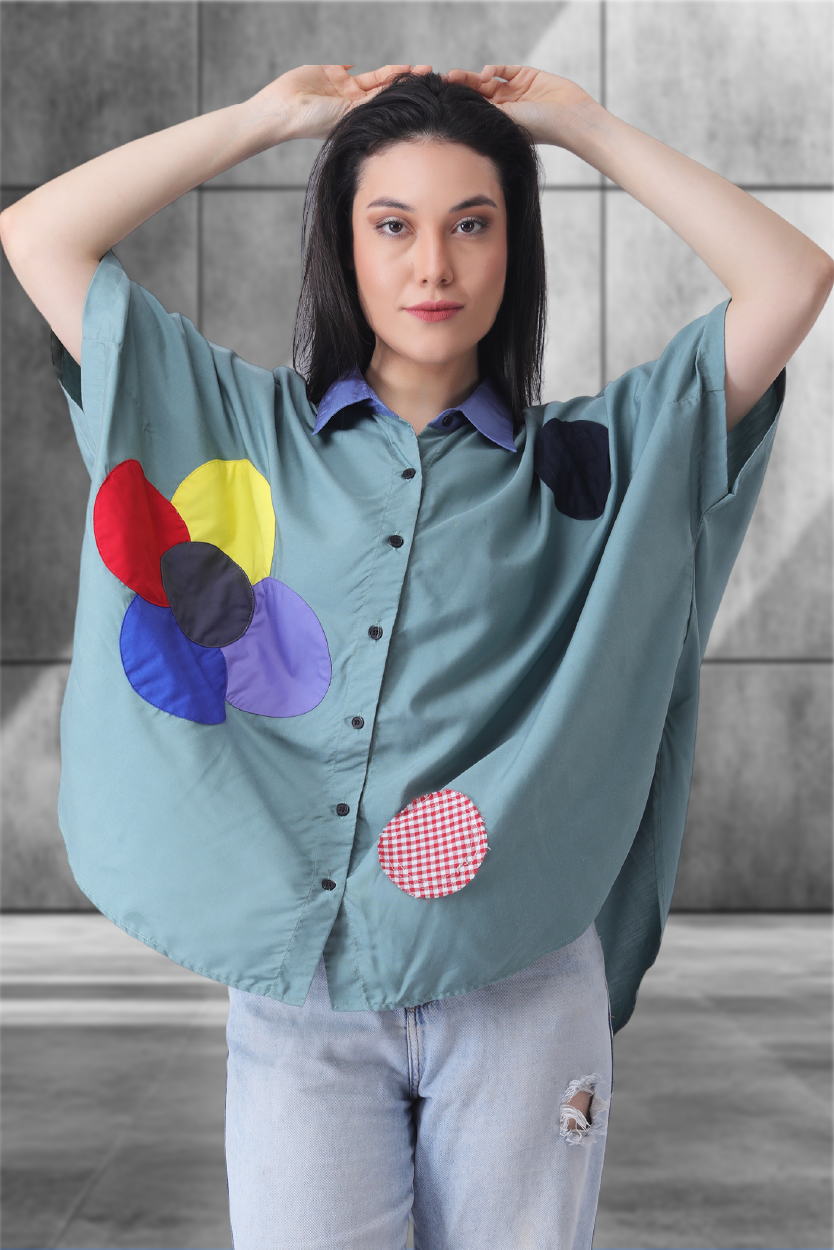 Patch Party Oversized Shirt – Unisex Artwear