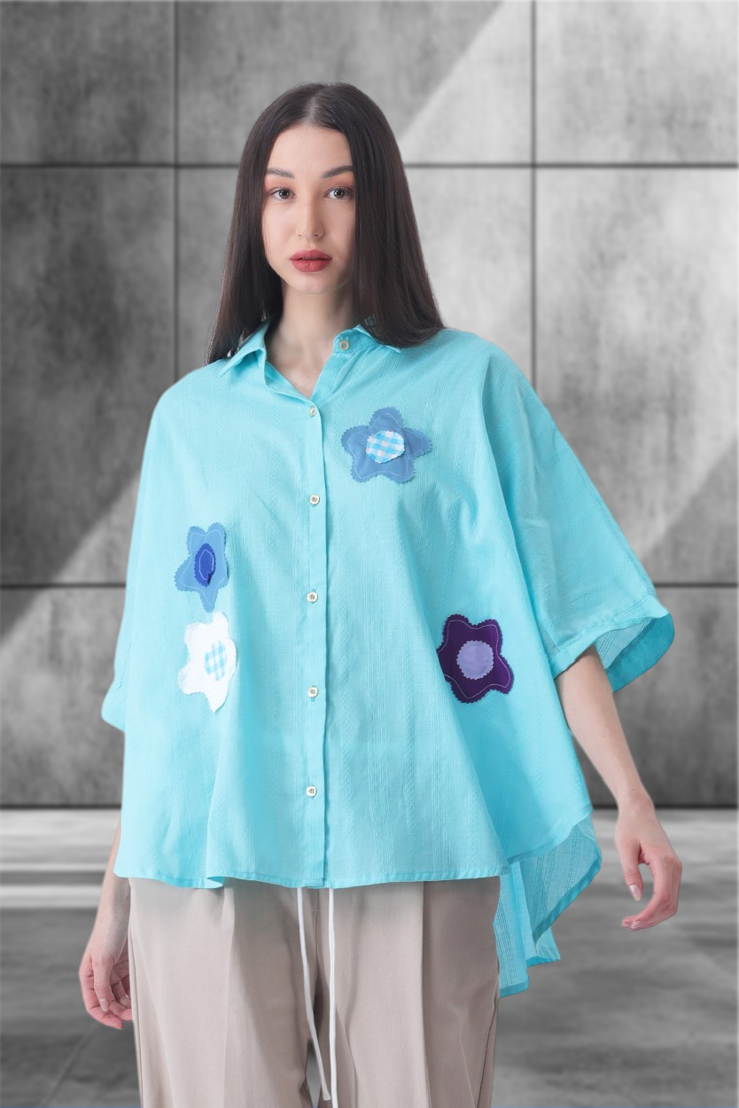 Flower Power Oversized Shirt – Unisex Breezy Fit