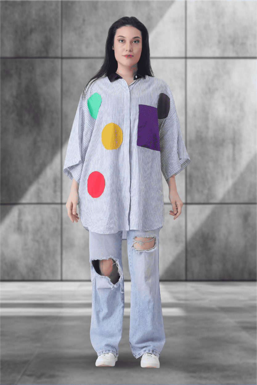 Pop Patch Oversized Street Shirt