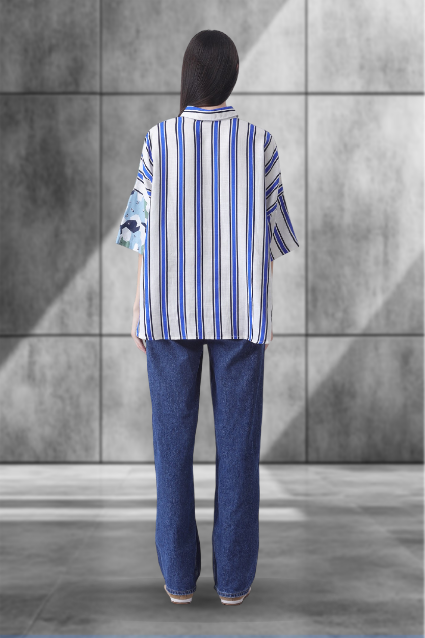 Pattern Clash Oversized Shirt – Unisex Bold Statement Wear