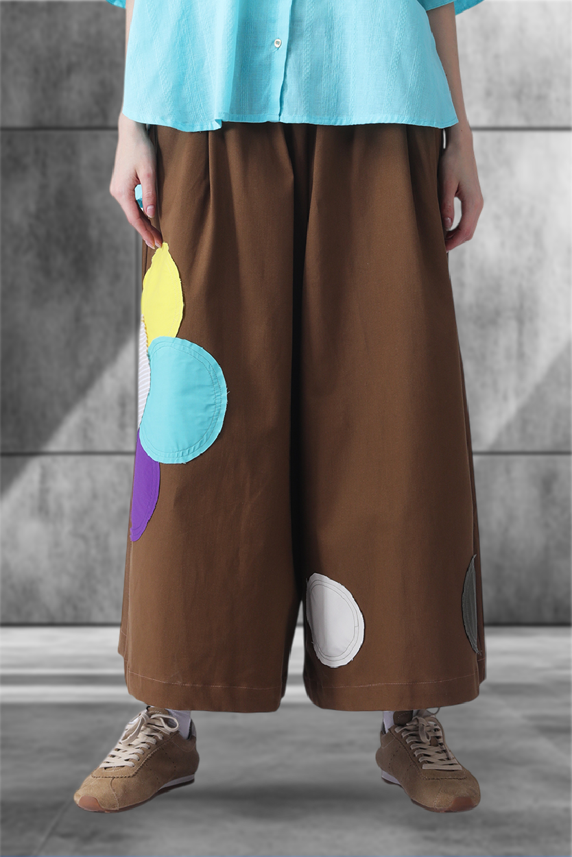 Confetti Collision Skirt – A Wide-Leg Patch Party