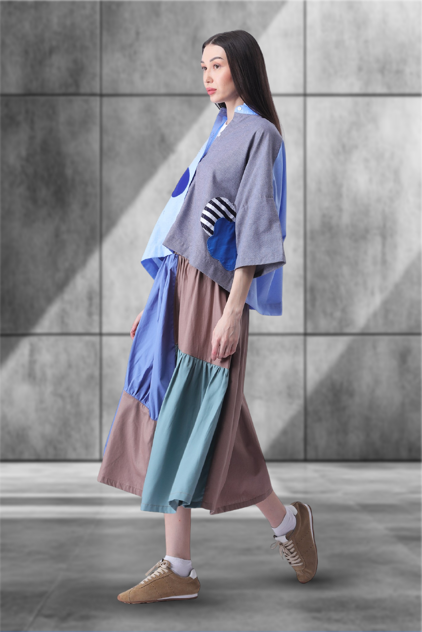 Patchwork Hangover Skirt – Women’s Colour-Blocked Chill