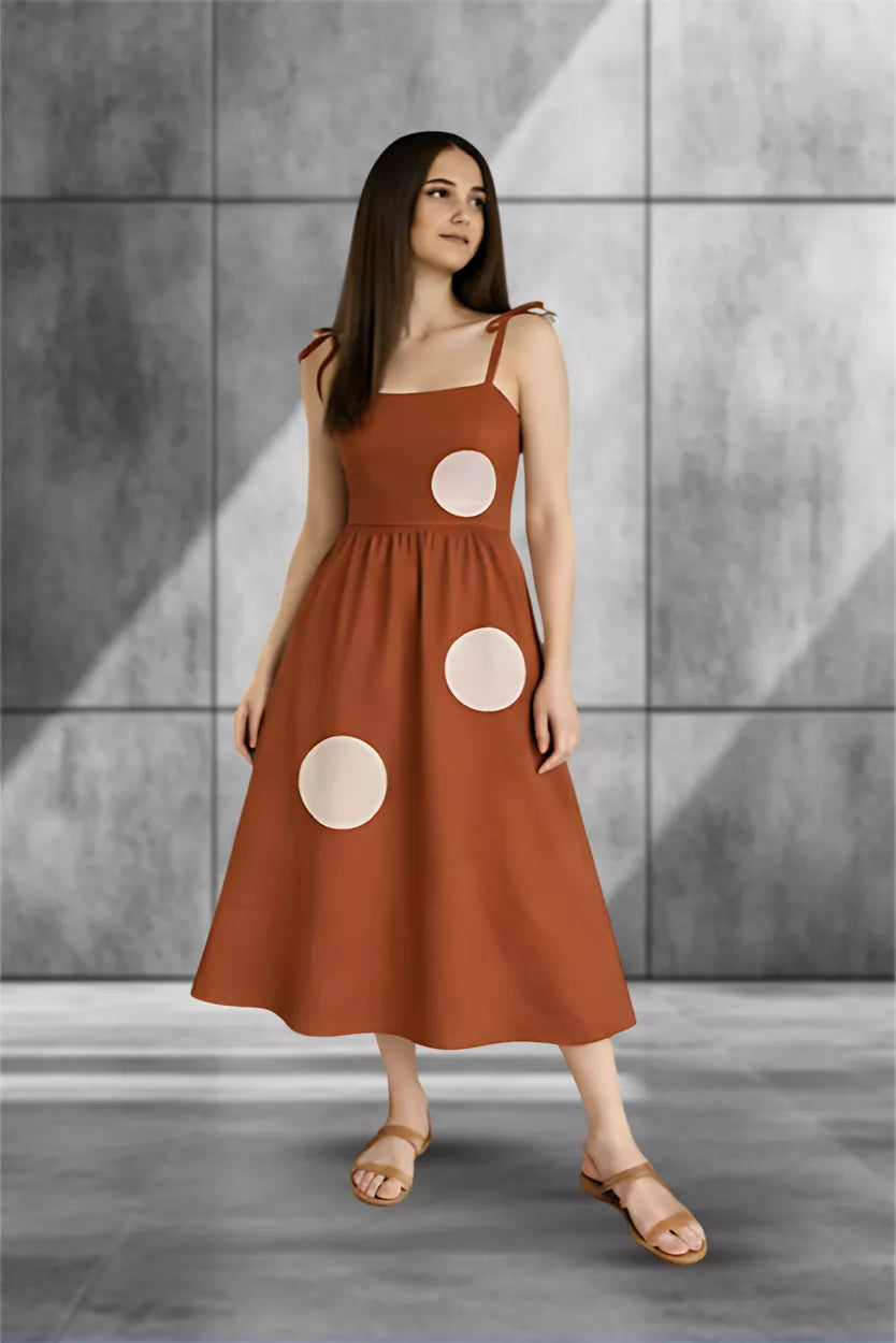 Moon Cut-Out Midi Dress