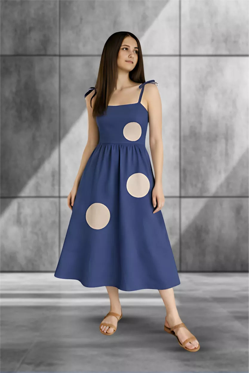 Moon Cut-Out Midi Dress
