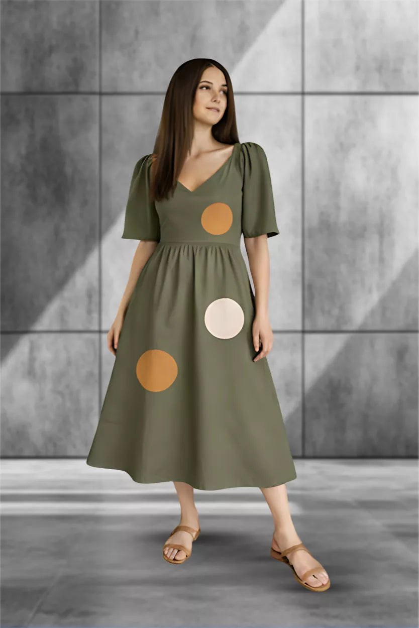 Moon Cut-Out Midi Dress