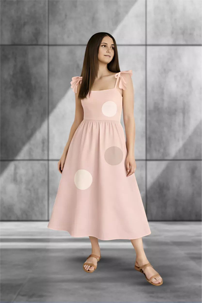 Moon Cut-Out Midi Dress