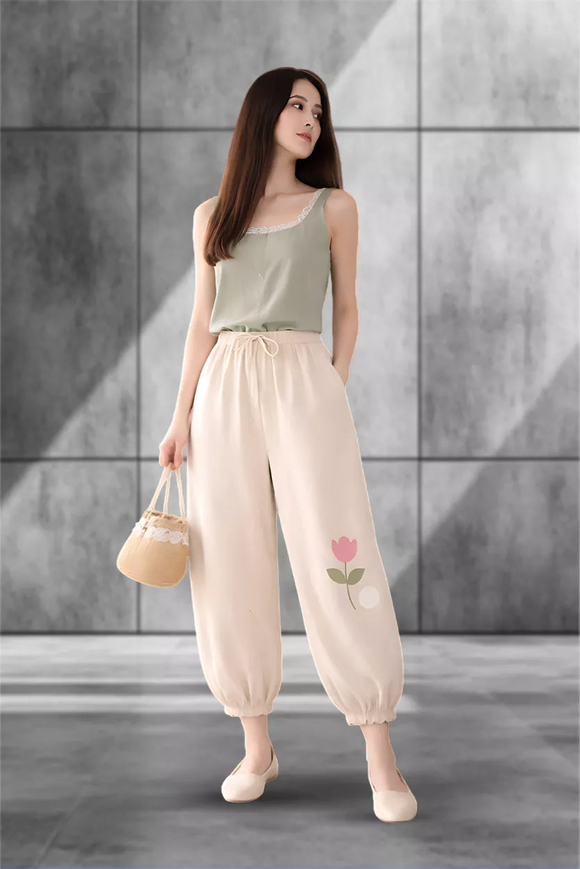 Blush Bloom Relaxed Jogger Pants