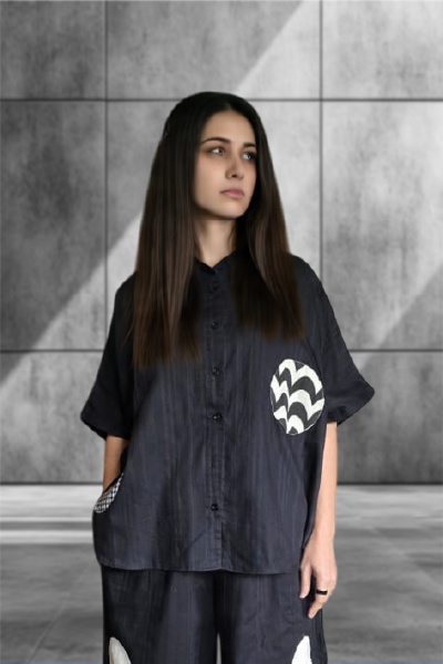 Midnight Metro Co-ord Set – Oversized & On the Move