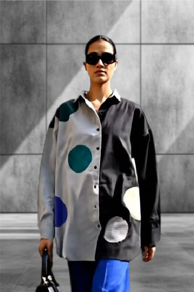 Half-Moon Mischief Shirt – Graphic Drama for the Unbothered