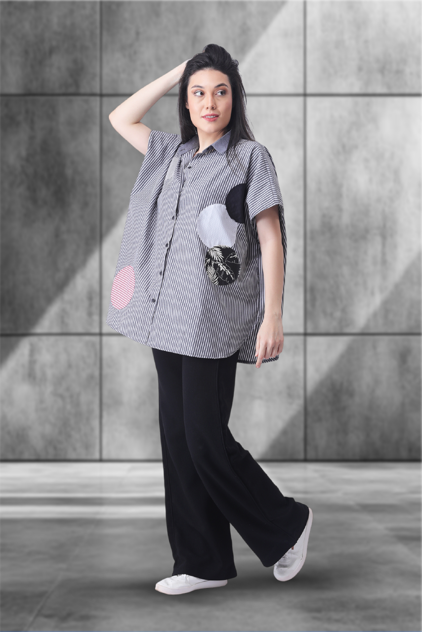 Red-Moon-Night Shirt – Mayhem in Monochrome