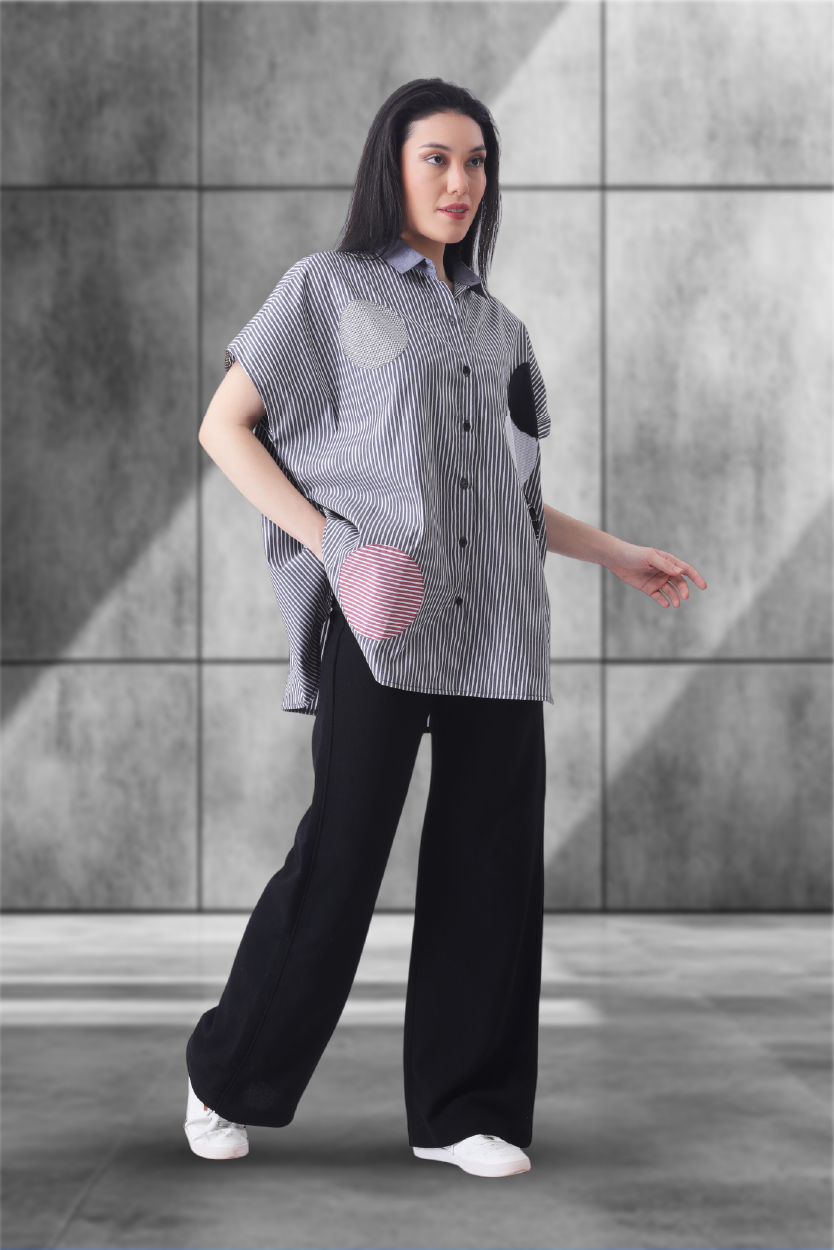 Red-Moon-Night Shirt – Mayhem in Monochrome